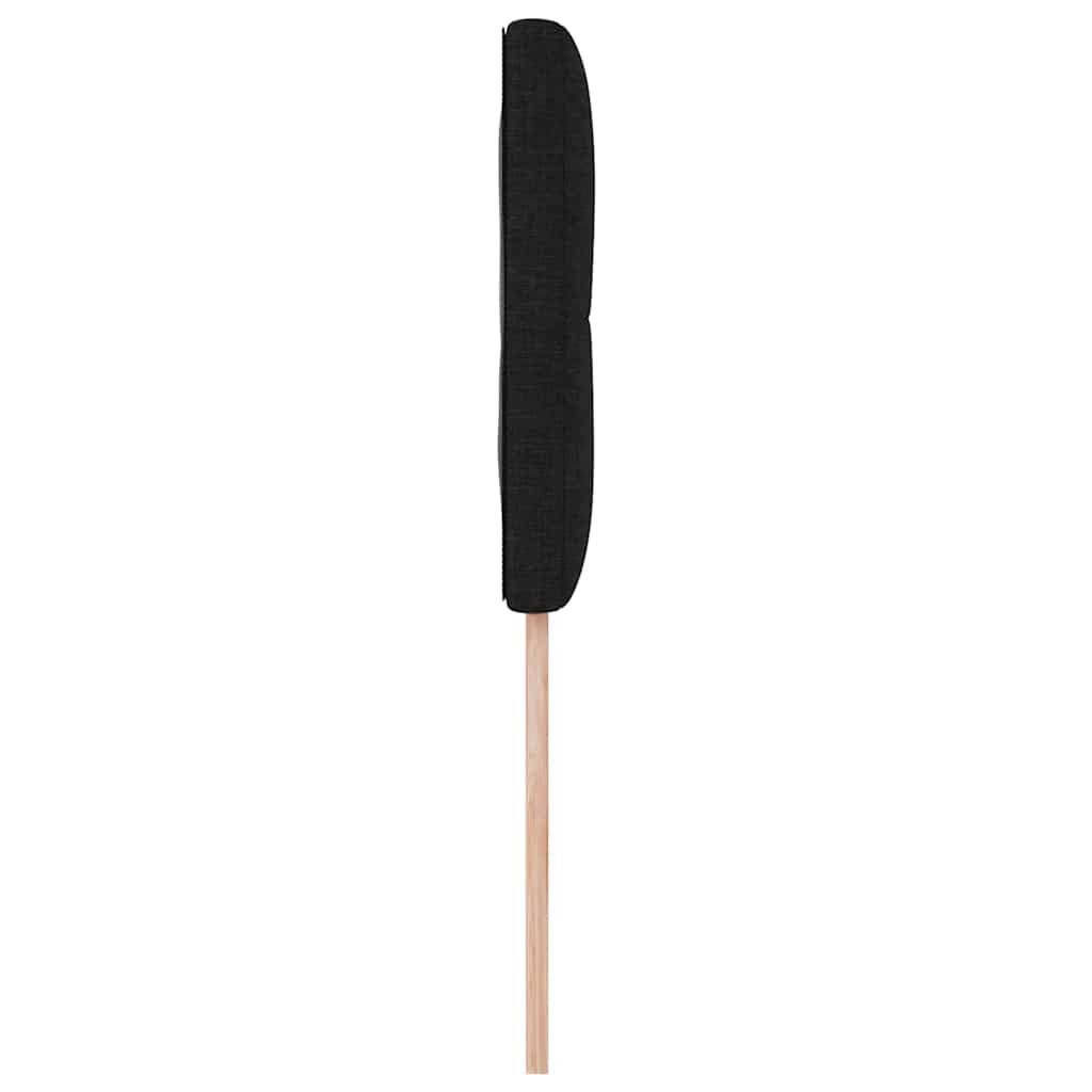 LED sengegavl med LED-lysstrimler Sort 100 cm Stof