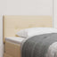 LED sengegavl med LED-lysstrimler Creme 100 cm Stof