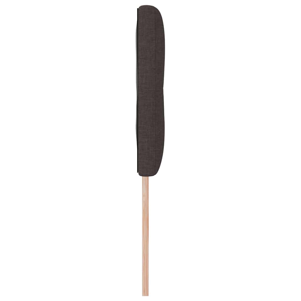 LED sengegavl med LED-lysstrimler Mørk Brun 160 cm Stof