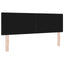 LED sengegavl med LED-lysstrimler Sort 160 cm Fløjl