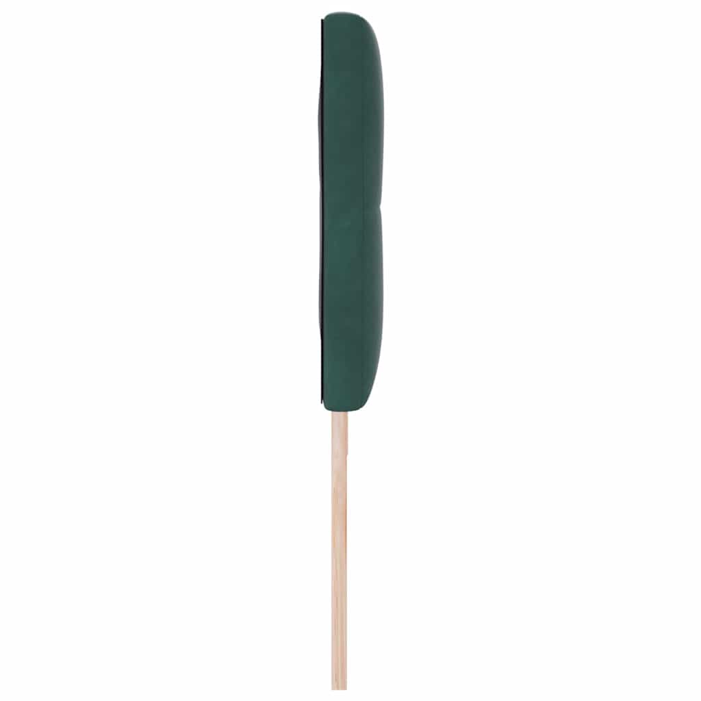 LED sengegavl med LED-lysstrimler Grøn 180 cm Fløjl