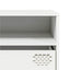 tv-bord 202x39x43,5 cm koldvalset stål hvid