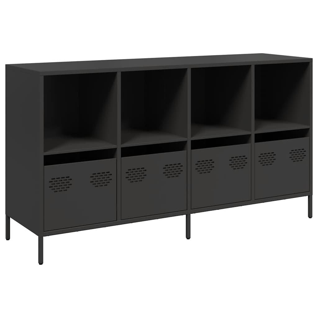 skænk 135x39x73,5 cm koldvalset stål sort