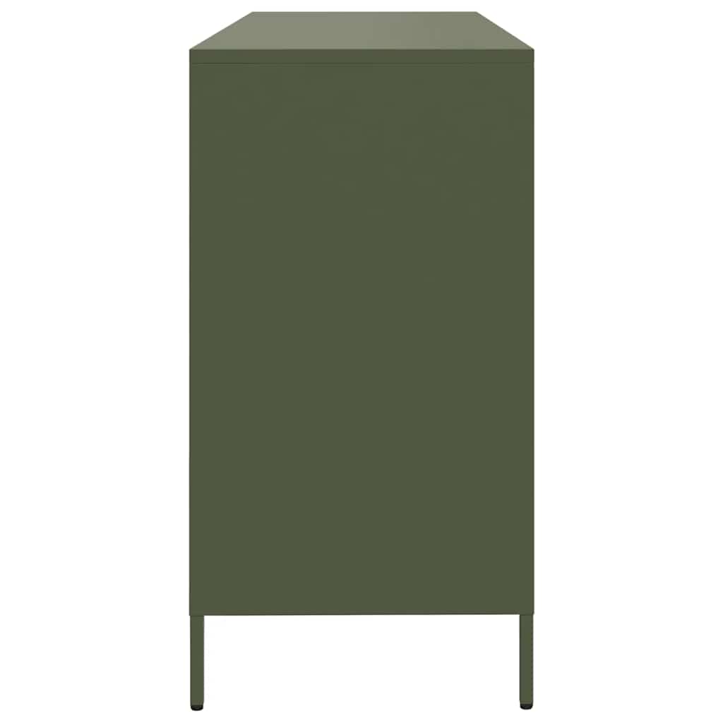 skab 135x39x73,5 cm koldvalset stål olivengrøn