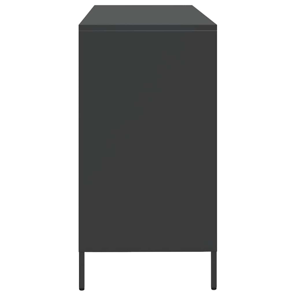 skænk 135x39x73,5 cm koldvalset stål sort