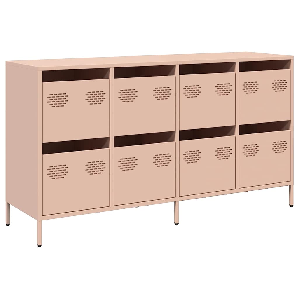 skab 135x39x73,5 cm koldvalset stål lyserød