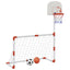 fodbold- og basketballsæt til børn 98x50x70 cm med bolde