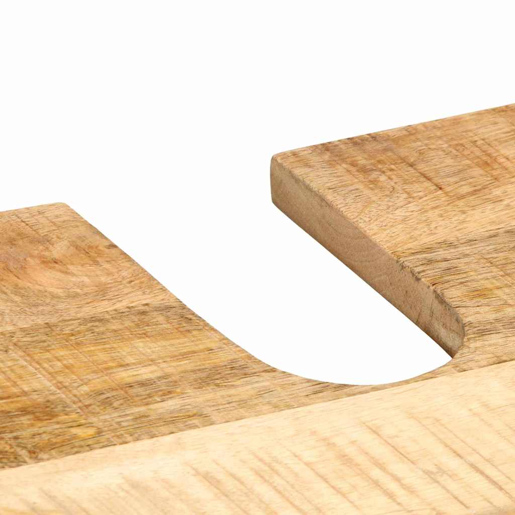 Badeværelsesmøbel sæt med dør 2 pcs Brun Solid Ru raw mango træ