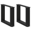 sofabordsben U-formet 2 stk. sort 30x(30-31) cm stål
