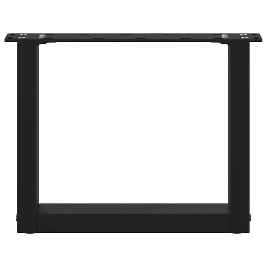 sofabordsben U-formet 2 stk. sort 30x(30-31) cm stål