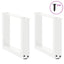 sofabordsben U-formet 2 stk. hvid 30x(30-31) cm stål