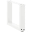 sofabordsben U-formet 2 stk. hvid 30x(30-31) cm stål