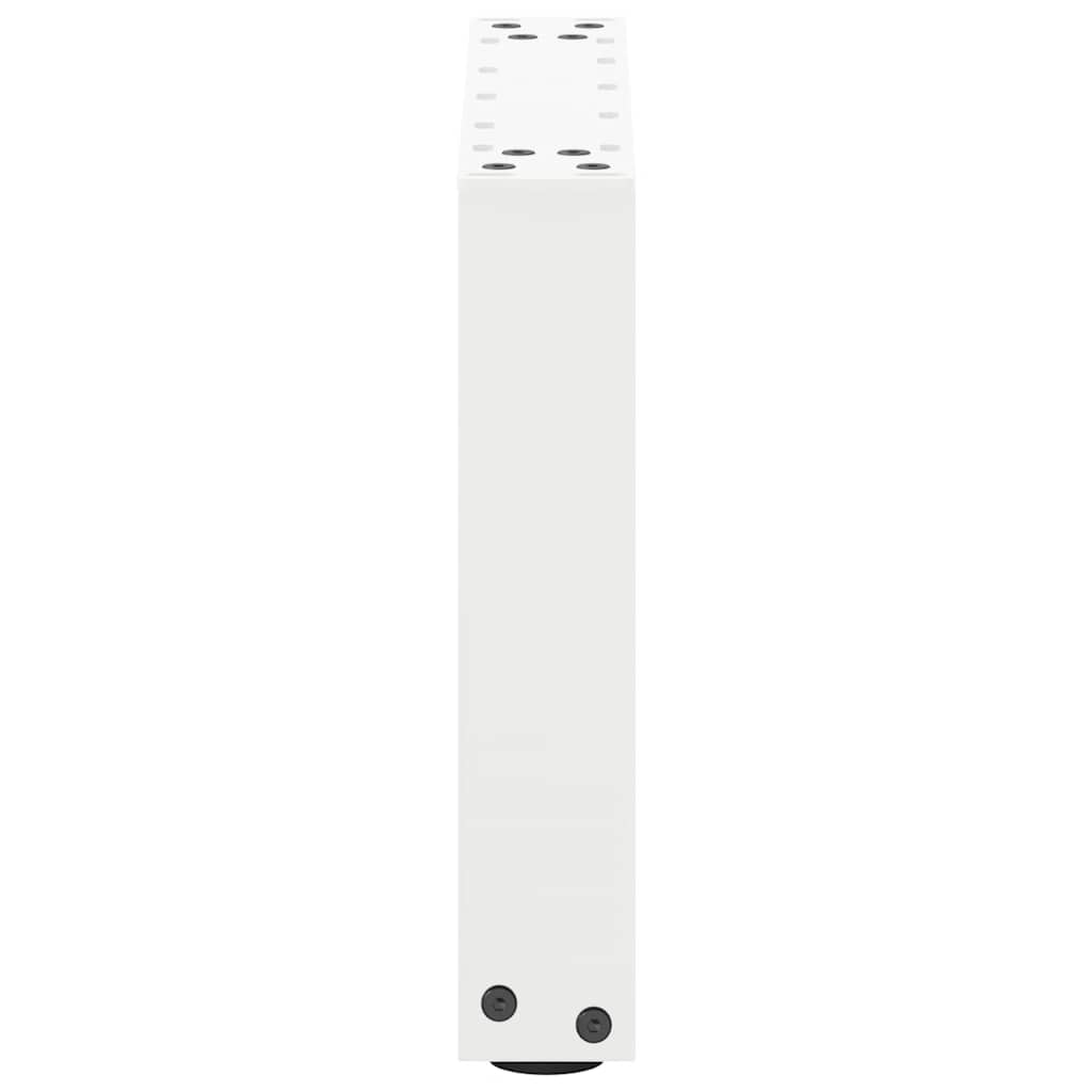 sofabordsben U-formet 2 stk. hvid 30x(30-31) cm stål