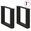 sofabordsben U-formet 2 stk. sort 40x(30-31) cm stål