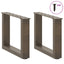 sofabordsben U-formet 2 stk. naturstål 40x(30-31) cm stål