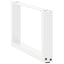 sofabordsben U-formet 2 stk. hvid 50x(30-31) cm stål