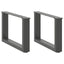 sofabordsben U-formet 2 stk. antracit 50x(30-31) cm stål