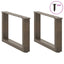 sofabordsben U-formet 2 stk. naturstål 50x(30-31) cm stål