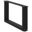 sofabordsben U-formet 2 stk. sort 60 x (30-31) cm stål