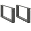 sofabordsben U-formet 2 stk. antracit 60x(30-31) cm stål