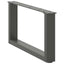sofabordsben U-formet 2 stk. antracit 60x(30-31) cm stål