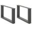 sofabordsben U-formet 2 stk. antracit 70x(30-31) cm stål