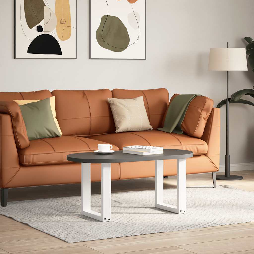 sofabordsben U-formet 2 stk. hvid 28 x (42-43) cm stål