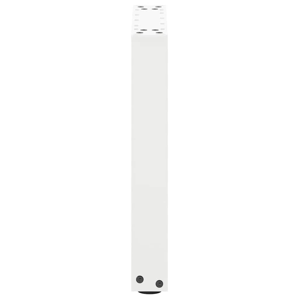 sofabordsben U-formet 2 stk. hvid 28 x (42-43) cm stål