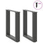 sofabordsben U-formet 2 stk. antracit 28 x (42-43) cm stål