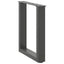 sofabordsben U-formet 2 stk. antracit 38 x (42-43) cm stål