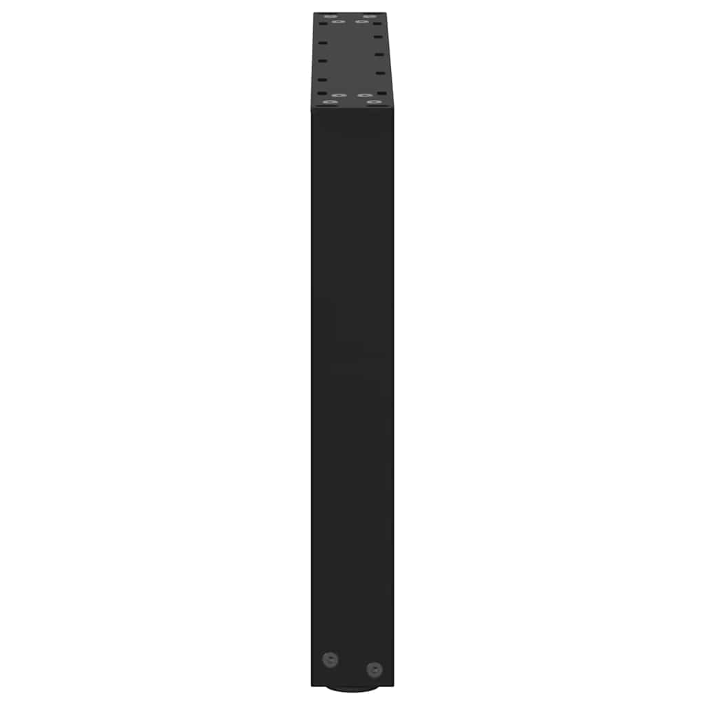 sofabordsben U-formet 2 stk. sort 50x(42-43) cm stål