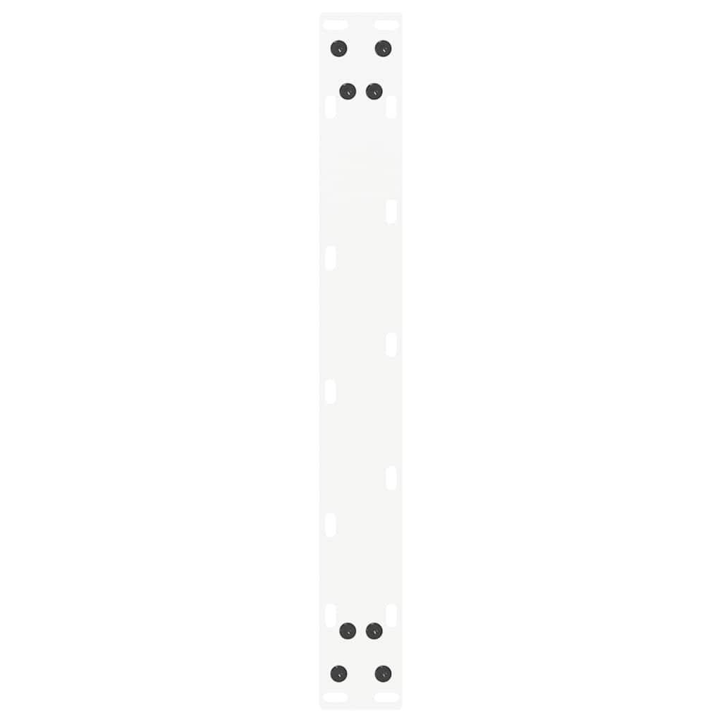 sofabordsben U-formet 2 stk. hvid 50x(42-43) cm stål