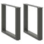 sofabordsben U-formet 2 stk. antracit 50x(42-43) cm stål