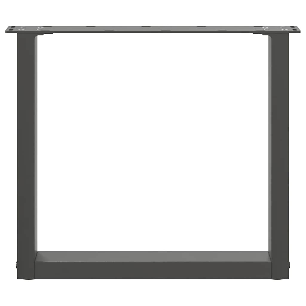 sofabordsben U-formet 2 stk. antracit 50x(42-43) cm stål