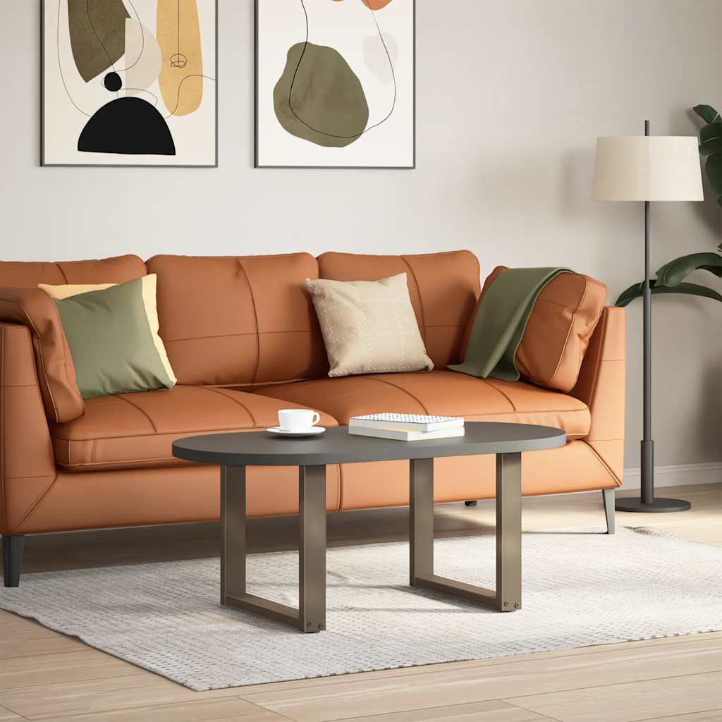 sofabordsben U-formet 2 stk. naturstål 50x(42-43) cm stål