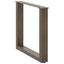 sofabordsben U-formet 2 stk. naturstål 50x(42-43) cm stål