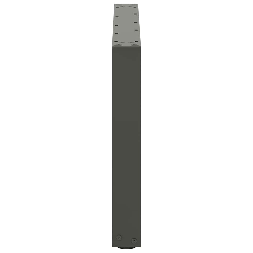 sofabordsben U-formet 2 stk. antracit 60x(42-43) cm stål
