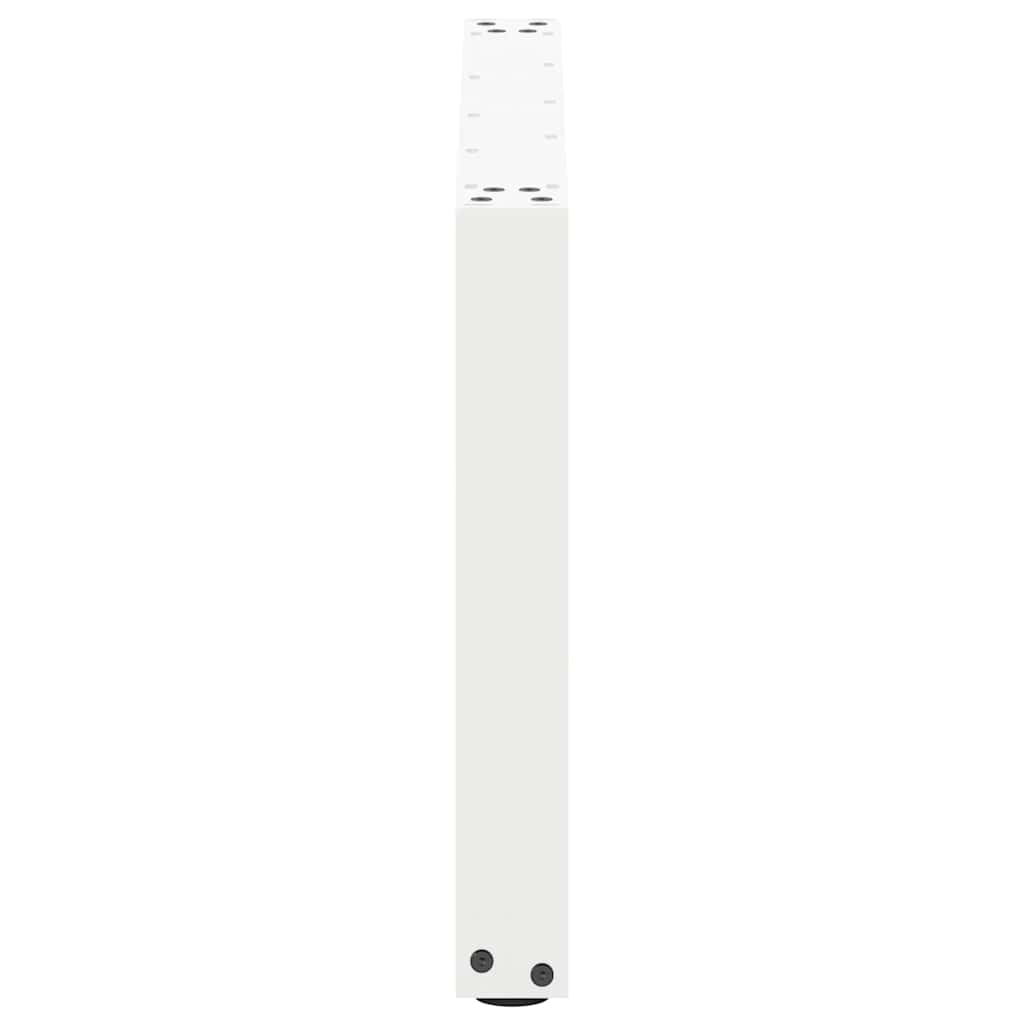 sofabordsben U-formet 2 stk. hvid 70 x (42-43) cm stål