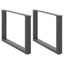 sofabordsben U-formet 2 stk. antracit 70 x (42-43) cm stål