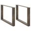 sofabordsben U-formet 2 stk. naturstål 70 x (42-43) cm stål