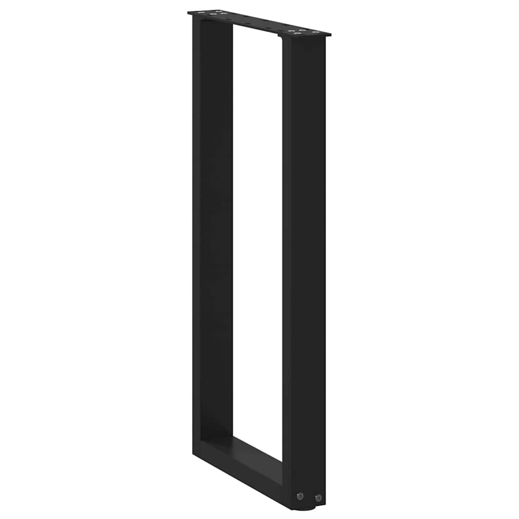 konsolbordben U-formet 2 stk. sort 28 x (72-73) cm stål