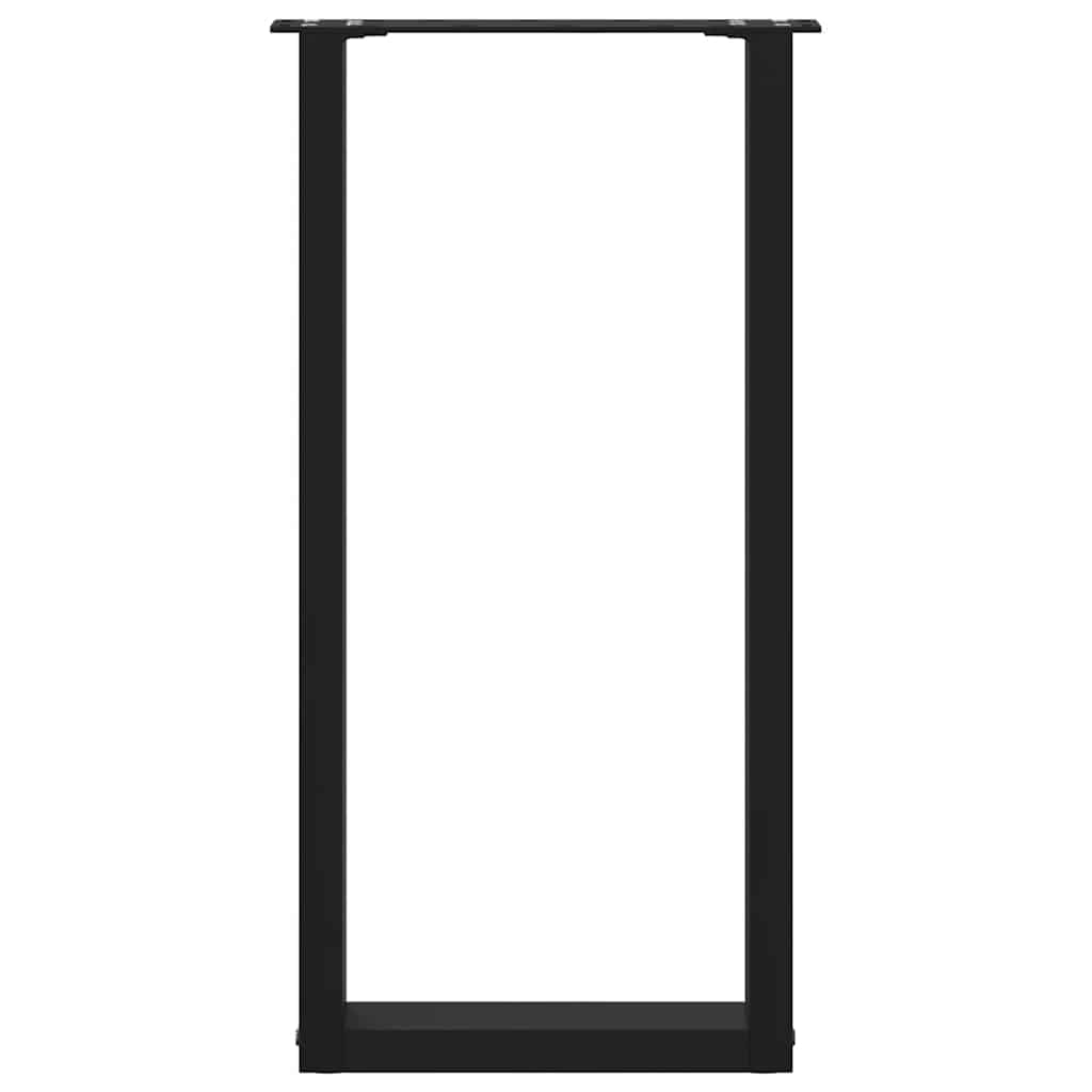 konsolbordben U-formet 2 stk. sort 38 x (72-73) cm stål