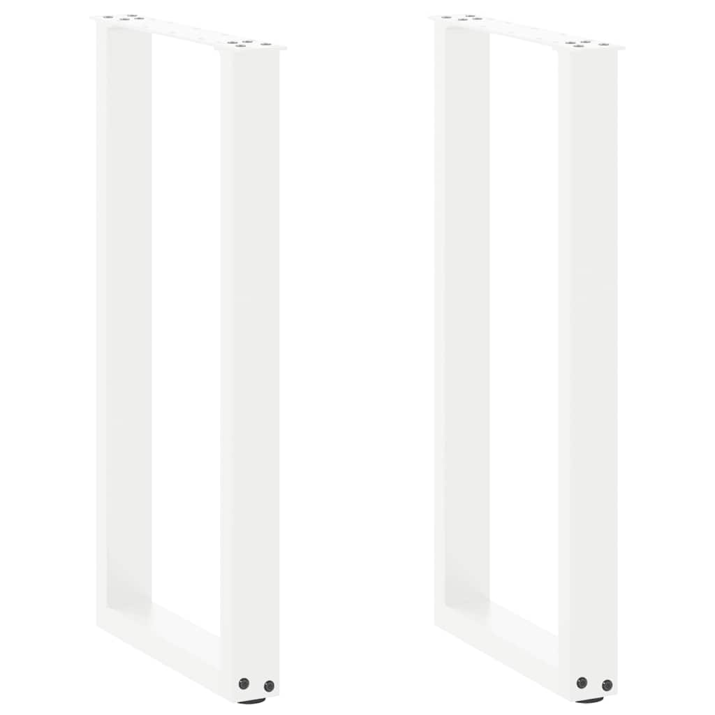 konsolbordben U-formet 2 stk. hvid 38 x (72-73) cm stål billede