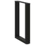 spisebordsben U-formet 2 stk. sort 50x(72-73) cm stål