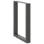 spisebordsben U-formet 2 stk. antracit 60 x (72-73) cm stål
