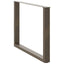 spisebordsben U-formet 2 stk. naturstål 100x(72-73) cm stål