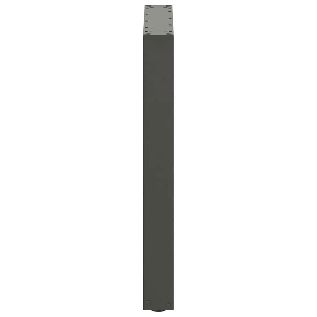 spisebordsben U-formet 3 stk. antracit 70 x (72-73) cm stål