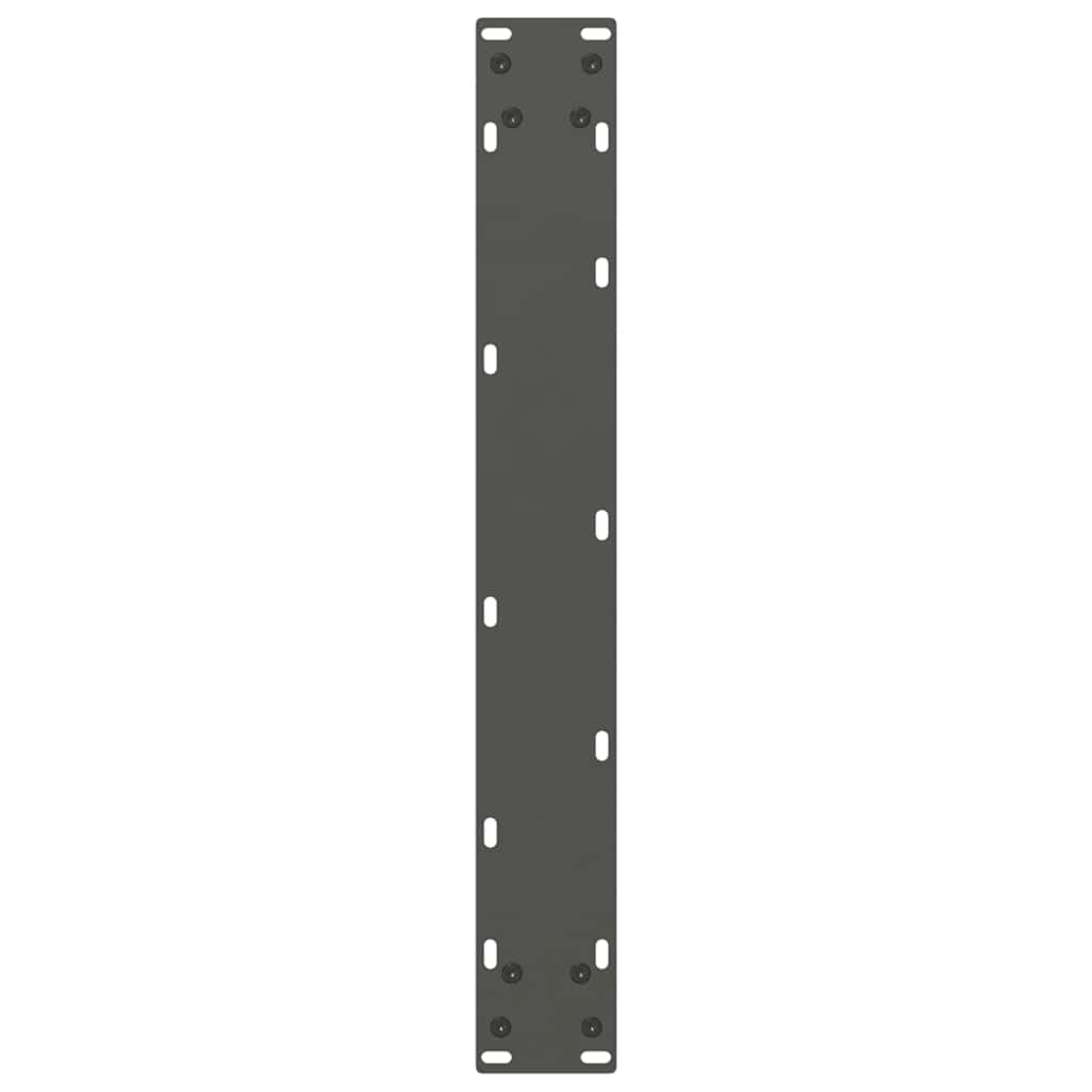 spisebordsben U-formet 3 stk. antracit 70 x (72-73) cm stål