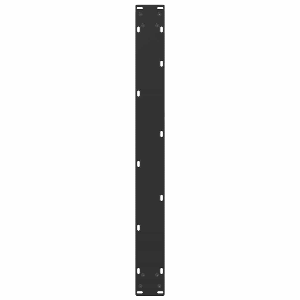spisebordsben U-formet 3 stk. sort 90 x (72-73) cm stål