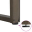 spisebordsben U-formet 3 stk. naturstål 90x(72-73) cm stål